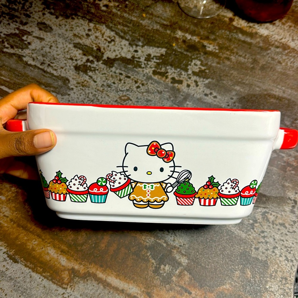 Hello kitty Christmas baking dish.